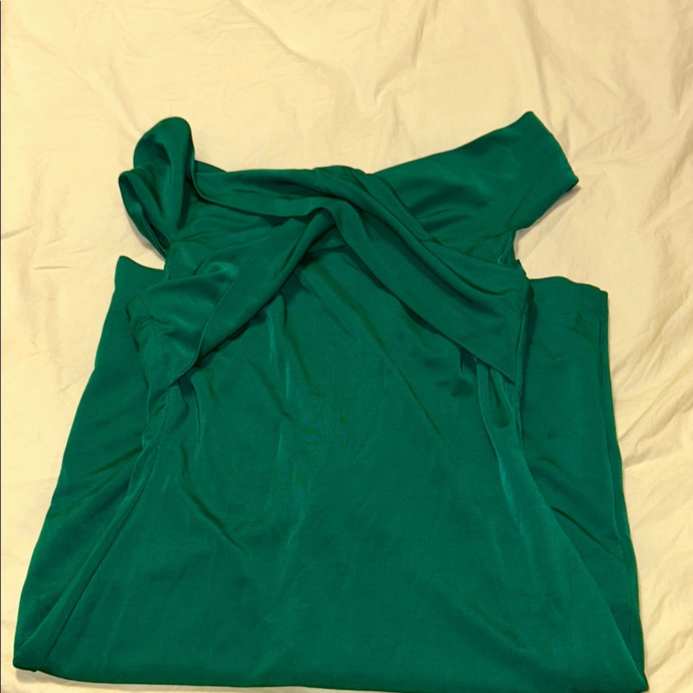 Ralph Lauren Green Off-Shoulder Dress - Picture 7 of 7